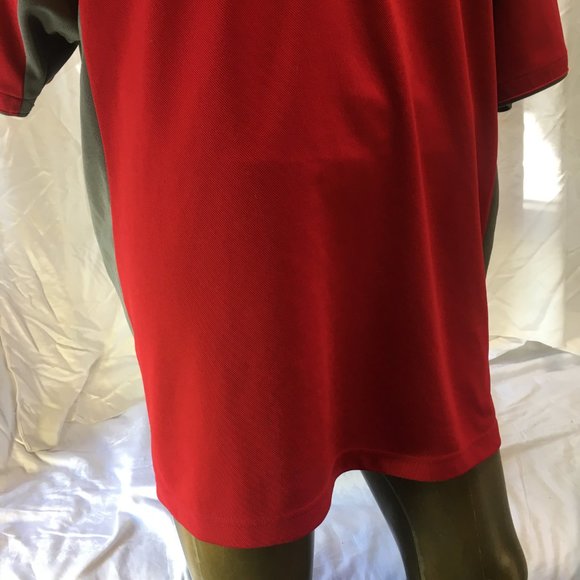 Stormtech Performance Men's XL Polo Short Sleeve Shirt Red Gray FLOW Logo - Picture 4 of 16